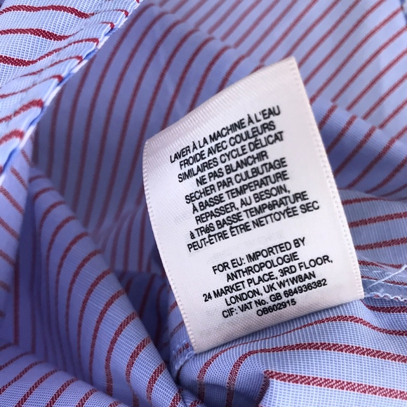 Anthropologie Maeve Striped Poplin Button Down Top - Picture 7 of 8